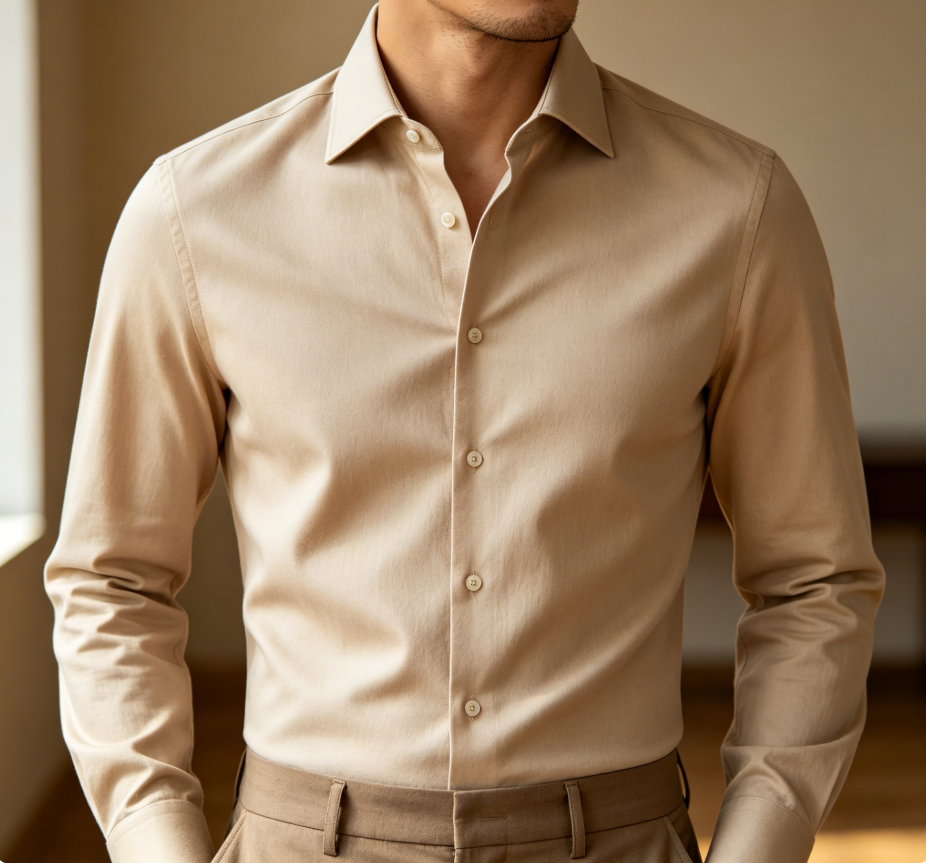 Men Basic Long Sleeve Shirt
